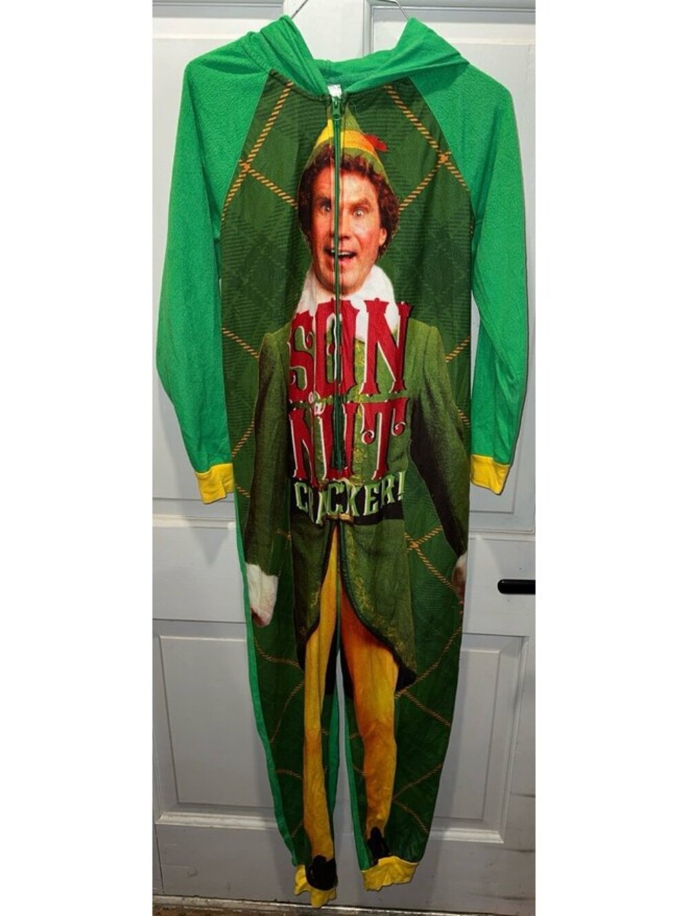 ELF Buddy the elf Christmas pajamas onesie size medium